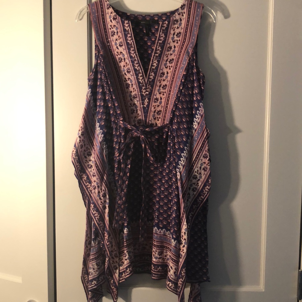 Printed tie dress